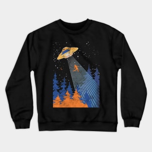 Take Me With You Alien Spaceship Distressed Crewneck Sweatshirt